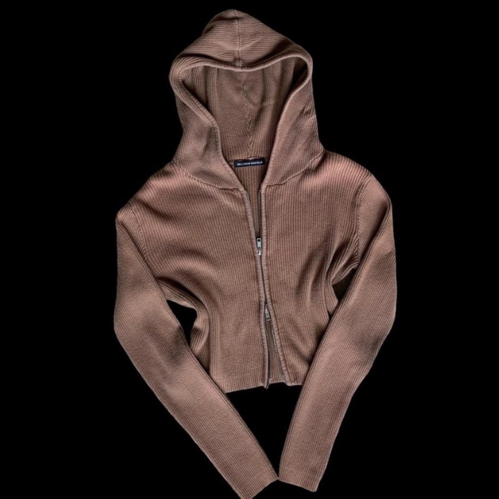 brandy melville double zip sweater